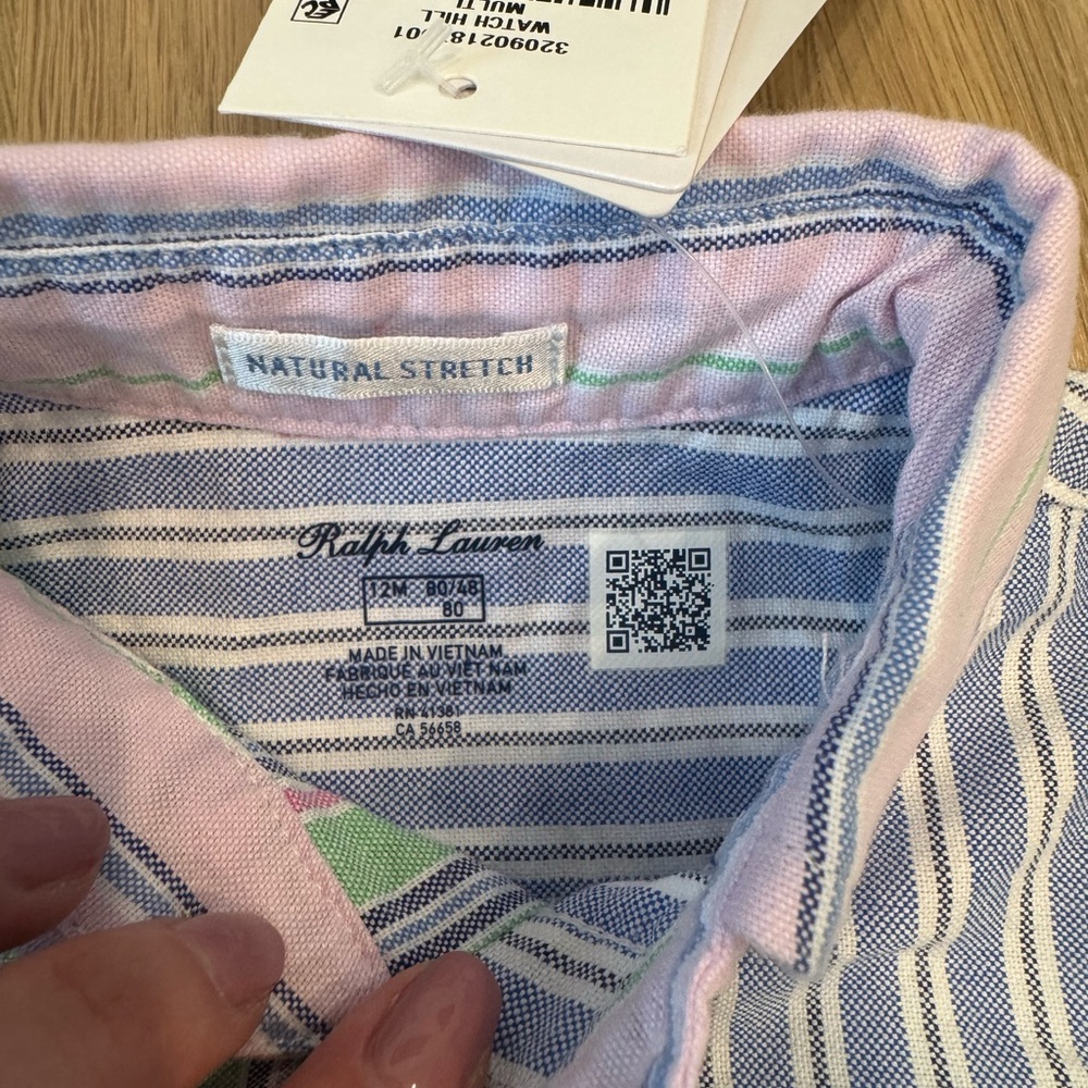 NWT Ralph Lauren Multicolor Striped Kids Button Down Shirt - Picture 3 of 4